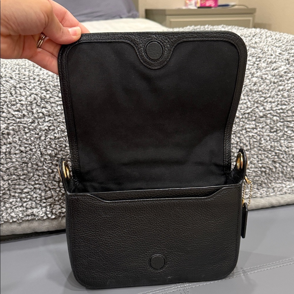 Coach Brown Pebbled Leather Crossbody Bag - Picture 6 of 9